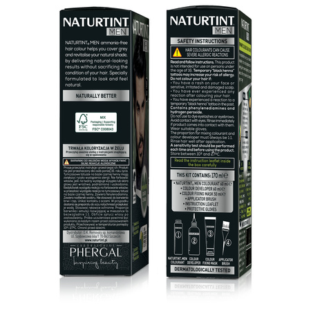 Naturtint MEN Farba do włosów, brody i wąsów 3N Ciemny Brąz