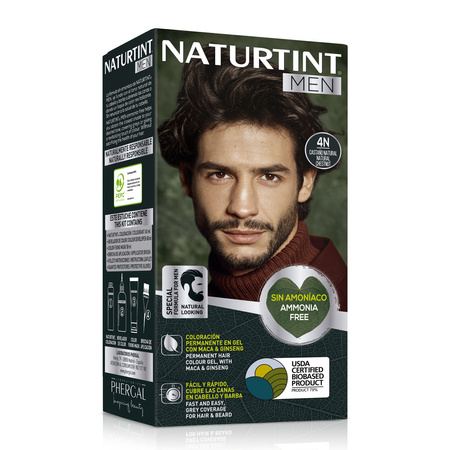 Naturtint MEN Farba do włosów, brody i wąsów 4N Naturalny Brąz
